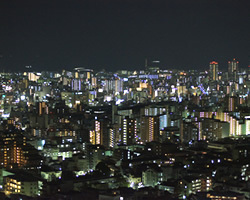 六甲山からの神戸市内夜景画像