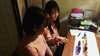 健美プロジェクト田中千秋のカラーセラピー　カウンセリング風景